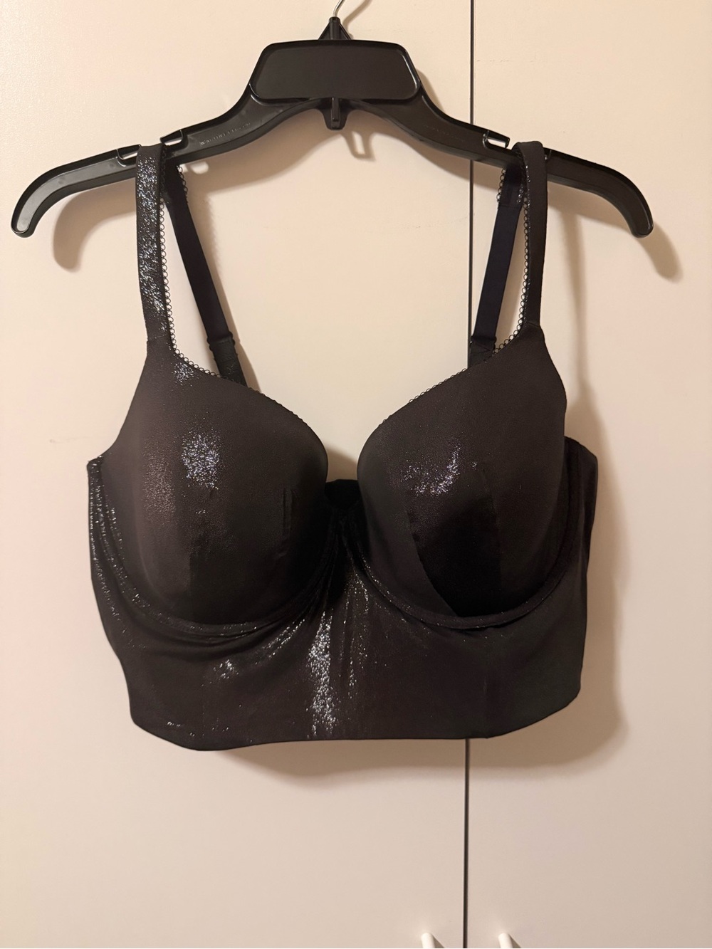 Black Longline bustier Shimmer Bra - never worn - 38DDD